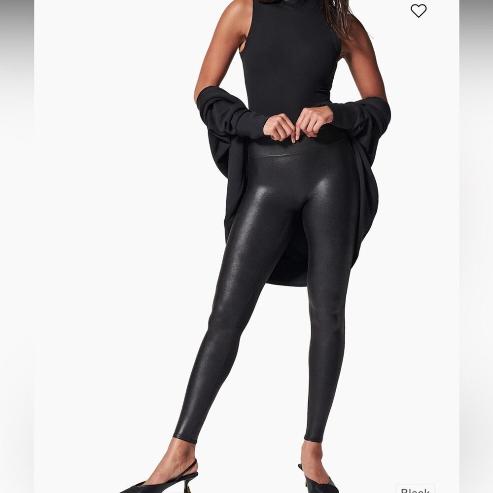 2 for $15 😍 Spanx Faux Leather Leggings – Black – Size L – EUC